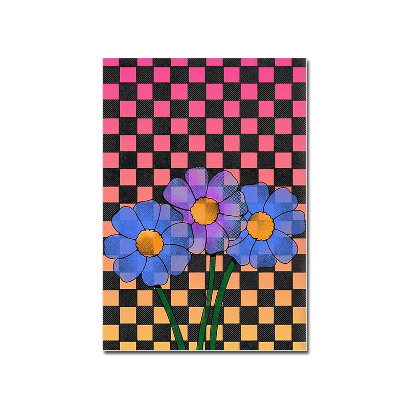 Vintage'owe plakaty na kanwie do baru z koktajlami