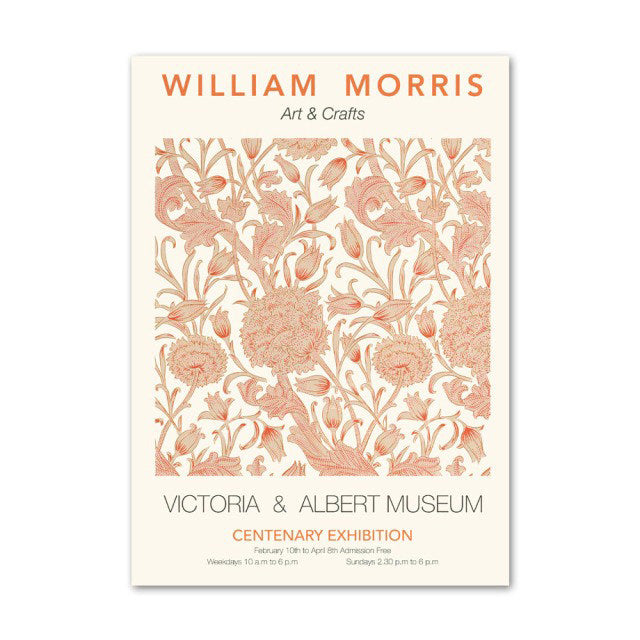 Plakaty na płótnie z kwiatowym wzorem w odcieniach pomarańczowo-czerwonych