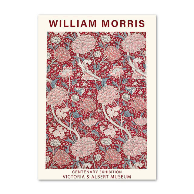 Plakaty na płótnie z kwiatowym wzorem w odcieniach pomarańczowo-czerwonych