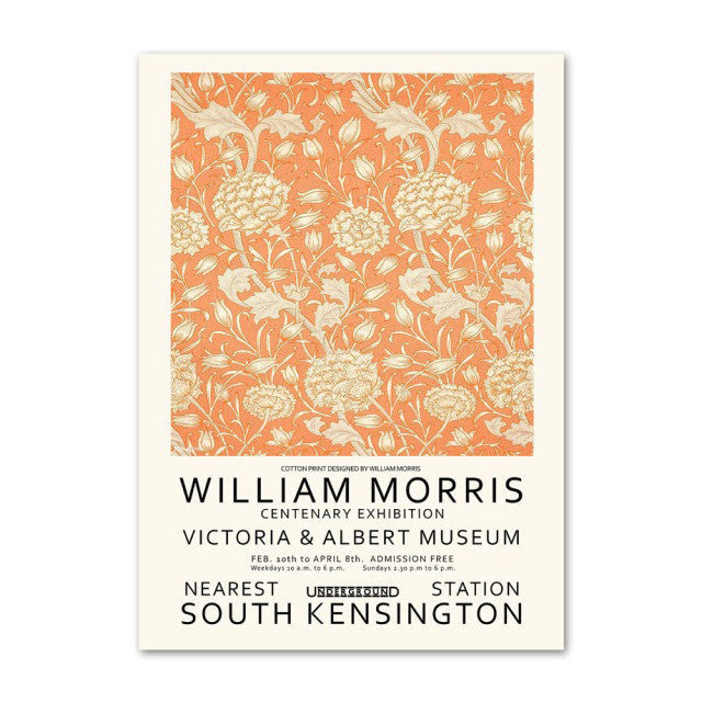 Plakaty na płótnie z kwiatowym wzorem w odcieniach pomarańczowo-czerwonych