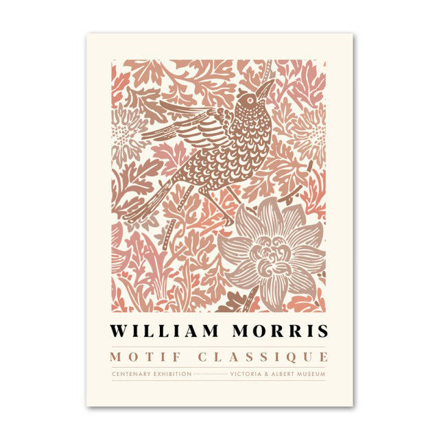 Plakaty na płótnie z kwiatowym wzorem w odcieniach pomarańczowo-czerwonych