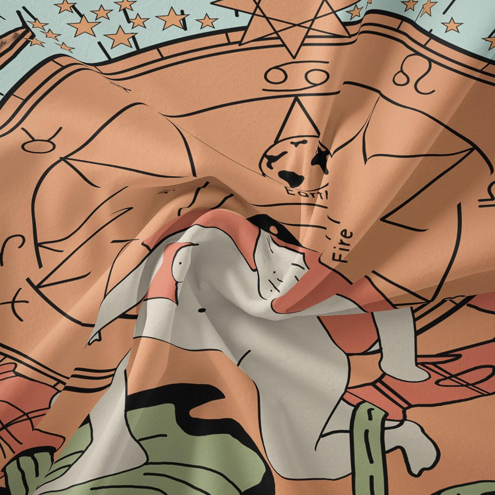 Kolorowa Gobelinowa Tkanina Tarota "Gwiazda