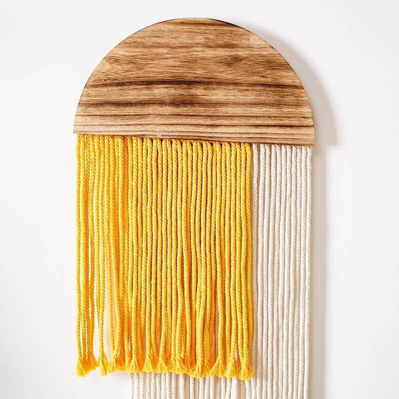 Drewniany półkole do makramy do dekoracji ścian