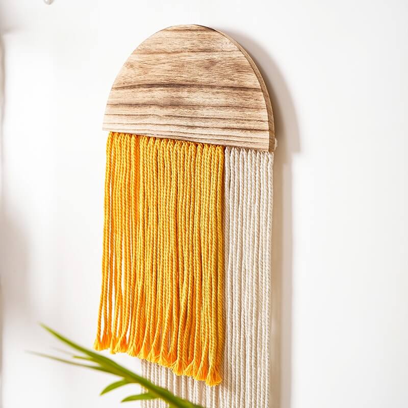 Drewniany półkole do makramy do dekoracji ścian